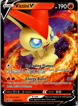 Victini V - SWSH104 - Pokemon TCG Black Star Promo (2021) - NM - Holo Ultra Rare - Image 1