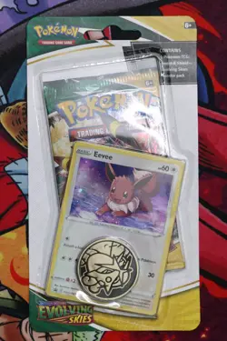 Pokemon TCG Evolving Skies Checklane Blister Pack with Eevee Promo SEALED - Image 1