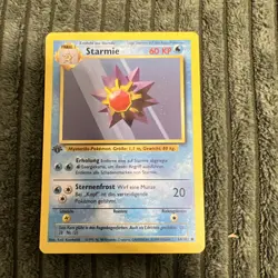 Pokemon TCG Starmie Base Set 64/102 1st Edition Never Played Near Mint - Image 1