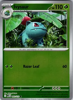Pokemon Ivysaur 002/132 Reverse Holo Mega Evolution English NM - Image 1