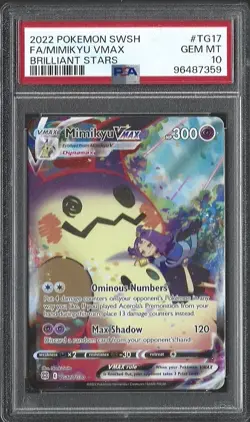 Pokemon Mimikyu VMAX TCG TG17/TG30 PSA 10 Brilliant Stars SWSH 2022 - Image 1