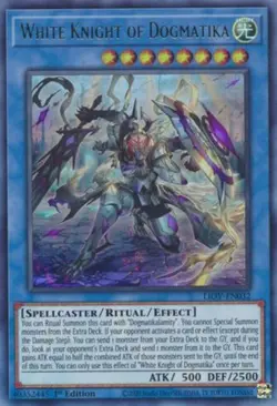 Yugioh! White Knight of Dogmatika - LIOV-EN032 - Ultra Rare - 1st Edition Near M - Image 1