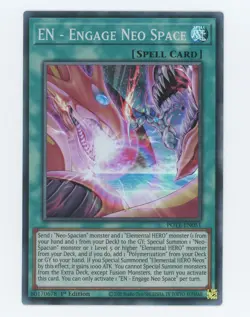 Yugioh En - Engage Neo Space POTE-EN051 Super 1st Edition NM x3 Play Set - Image 1