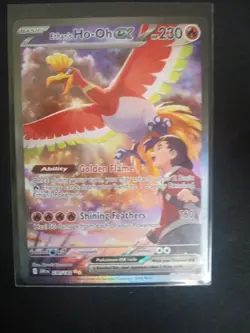 Pokemon TCG Ethan's Ho-Oh EX Card 230/182 Full Art Holo Sv: Destined Rivals - Image 1