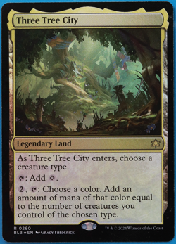 Three Tree City FOIL Bloomburrow HEAVILY PLD Rare MTG CARD (ID# 506046) ABUGames - Image 1