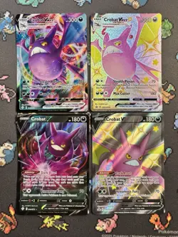4 x CROBAT Card Lot Pokemon Shining Fates VMAX FULL ART SWSH099 Black Star Promo - Image 1