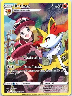 Braixen TG01/TG30 SWSH12: Silver Tempest Trainer Gallery - Pokemon Card - NM - Image 1