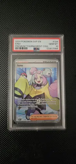 Iono 124 SV Scarlet & Violet Promo Pokemon Card Holo PSA 10 Premium Coll - Image 1