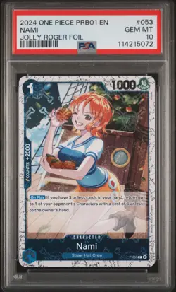 2024 ONE PIECE PRB01-PREM BOOSTER -ONE PIECE CARD THE BEST- #053 NAMI PSA 10 - Image 1