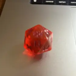 MTG OVERSIZED Blood Red D20 Spindown Life Counter Innistrad Crimson Vow - Image 1