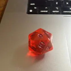 MTG OVERSIZED Blood Red D20 Spindown Life Counter Innistrad Crimson Vow - Image 3