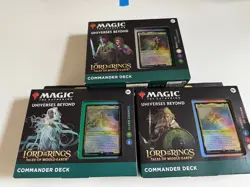 MTG Magic the Gathering LOTR Lord of the Rings 3 Commander Decks New Sealed - Image 1