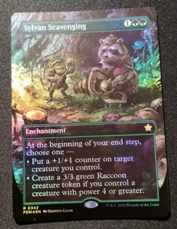 Sylvan Scavenging - Foil - Borderless - FDN - MTG - EN - NM - 0342 - Image 1