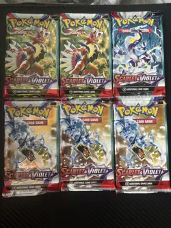 Pokemon TCG Scarlet and Violet Base Set: Booster Pack [New, Sealed] x6 - Image 1