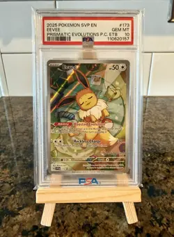 Eevee #173 Pokemon Center ETB Prismatic Evolutions GEM MINT PSA 10 - Image 1