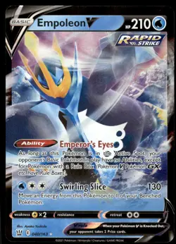Pokemon TCG SWSH05: Battle Styles #040/163 Empoleon V NM - Image 1