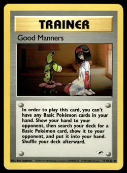 Pokemon TCG Gym Heroes #111/132 Good Manners LP - Image 1
