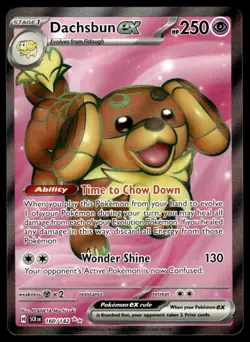 Pokemon TCG SV07: Stellar Crown #160/142 Dachsbun ex NM - Image 1