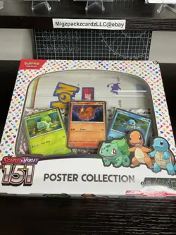 Nintendo Pokemon TCG Scarlet & Violet - 151 Poster Collection Box - 3 Packs 820650853166 - Image 1