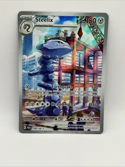 STEELIX 208/182 POKEMON TCG SV04: PARADOX RIFT ILLUSTRATION RARE NEAR MINT - Image 1