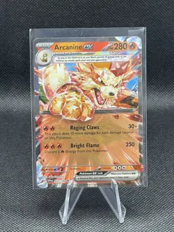 Pokemon TCG Arcanine ex Scarlet & Violet Base Set 032/198 Holo Double Rare - Image 1