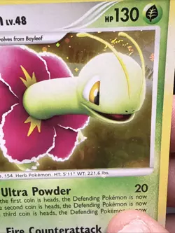 Pokemon TCG Meganium 13/123 Rare Holo Mysterious Treasures Swirl - Image 4
