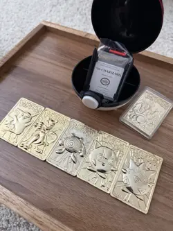 1999 Pokemon Burger King Gold Plated 23K / COMPLETE SET OF 6 - Image 1