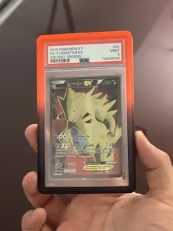 2015 PSA 9 Pokemon Full Art Tyranitar EX XY Ancient Origins 91/98 - Image 1
