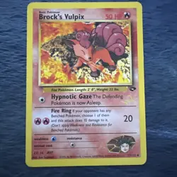 BROCK'S VULPIX W Stamp Pokemon Card - WOTC Promo - Gym Challenge - 37/132 LP (B) - Image 1
