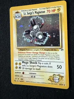 Lt. Surge’s Magneton Holo Gym Heroes Base Set Pokemon Card 8/132 One Owner - Image 2