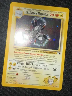 Lt. Surge’s Magneton Holo Gym Heroes Base Set Pokemon Card 8/132 One Owner - Image 3