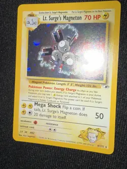 Lt. Surge’s Magneton Holo Gym Heroes Base Set Pokemon Card 8/132 One Owner - Image 4