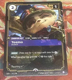 Riftbound TCG Teemo Scout Promo Card NM English 197/298 League Of Legends - Image 1