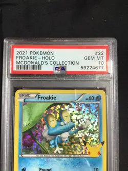 Pokemon Cards: McDonalds Collection Holo: Froakie 22/25: PSA 10 - Image 3