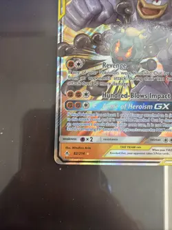 Pokemon TCG Marshadow & Machamp GX Holo Card 82/214 Sm-Unbroken Bonds - Image 5