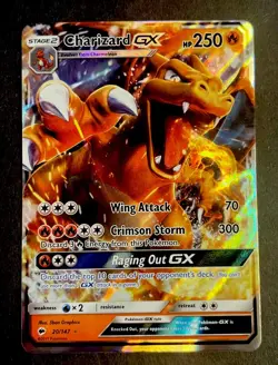 Pokemon TCG Charizard GX Holo Ultra Rare Card Burning Shadows 20/147 - Image 1