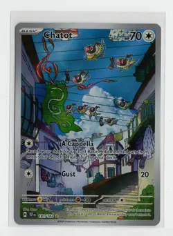 Pokemon TCG Chatot Card 181/162 SV05: Temporal Forces NM Illustration Rare - Image 1