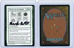 All-You-Can-Eat Buffet Playtest Card Signed By Mark Rosewater MTG - Image 3
