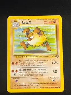 Rasaff Primape Pokemon TCG German Jungle Set 43/64 Vintage WOTC Card Played LP - Image 1
