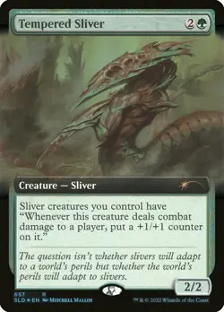 1 x Tempered Sliver - Foil - Extended Art - Secret Lair - NM-Mint - MTG - Image 1
