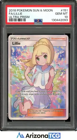 Pokemon 2018 Lillie 151/156 Alt Art Ultra Prism GEM MINT PSA 10 - Image 1
