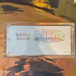 Prismatic Evolutions Pokemon Center Elite Trainer Box ETB in Grailgaurd Acrylic - Image 2