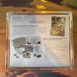 Prismatic Evolutions Pokemon Center Elite Trainer Box ETB in Grailgaurd Acrylic - Image 4