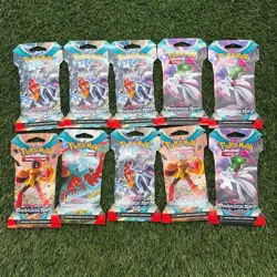 Pokemon Paradox Rift Booster Packs Bundle Box 10x Pack Lot Sleeved - Image 1