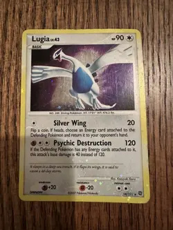 Pokemon Lugia 14/132 LP Holo Rare w/Swirl HOLO BLEED Secret Wonders - Image 1