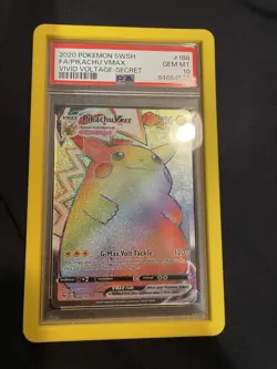 2020 Pokemon Sword & Shield Vivid Voltage Pikachu Vmax- secret rare PSA 10 - Image 1