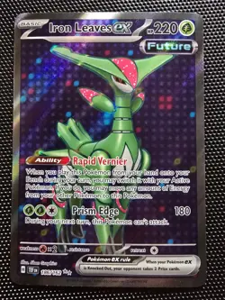 Pokemon Iron Leaves ex 186/162 Temporal Forces SV Ultra Rare Full Art - Image 1