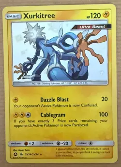 Xurkitree SV14/SV94 Hidden Fates Shiny Vault Holo Rare Pokemon TCG Near Mint - Image 1