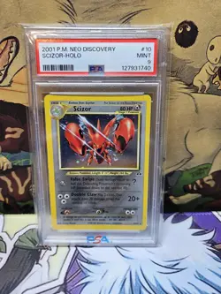 2001 POKEMON NEO DISCOVERY #10 SCIZOR-HOLO PSA 9 - Image 1