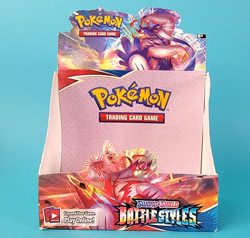 Empty Battle Styles Pokemon Booster Box TCG Display Only Sword & Shield - Image 1